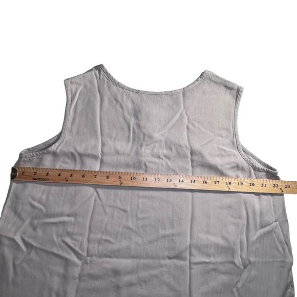 Jaclyn Smith Taupe Beige Sleeveless Summer Tank Top Blouse 1X - Picture 9 of 11